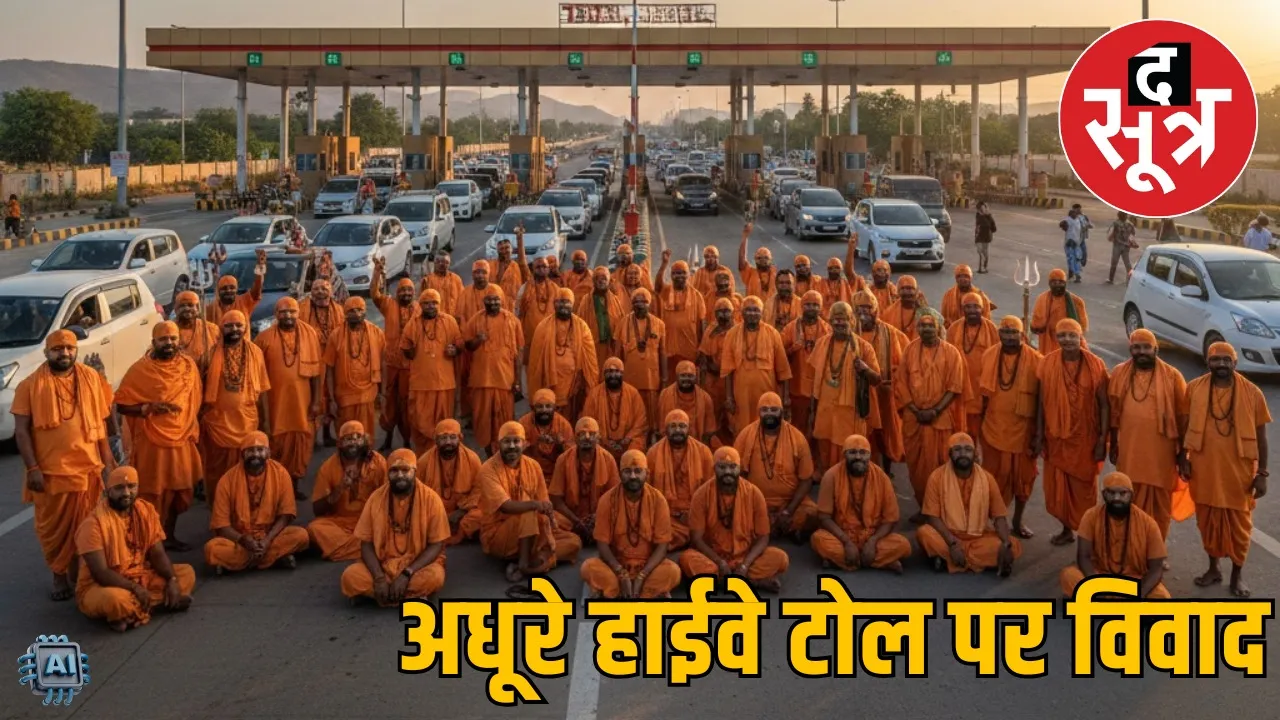 bhind sants hijack toll plaza no road no toll movement