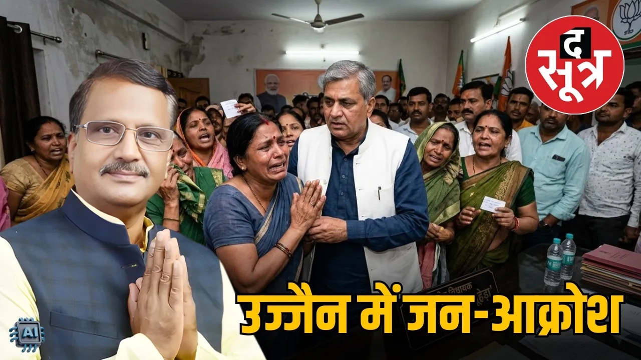 ujjain road widening protest bjp office anil jain