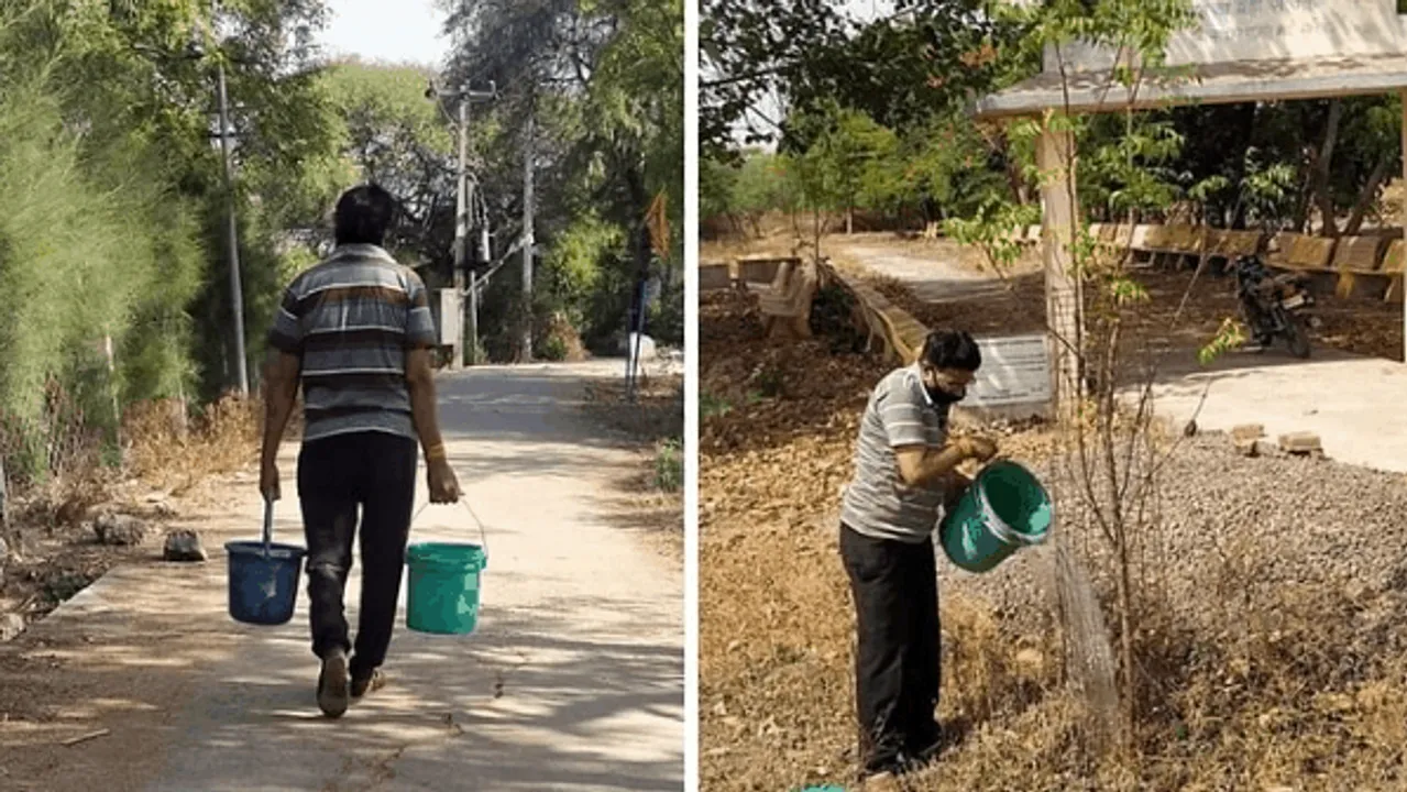 'पर्यावरण के अमृत': धार के अमृत ने 36 सालों में लगा दिए 6 लाख पौधे, बदली गांवों की सूरत
