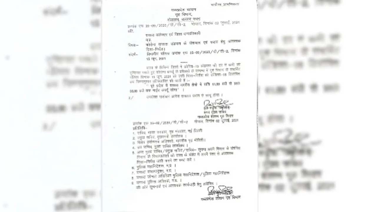 MP में कोरोना कर्फ्यू में ढील: प्रदेश के नगरीय इलाकों में अब रात 11 बजे से सुबह 6 तक कर्फ्यू 
