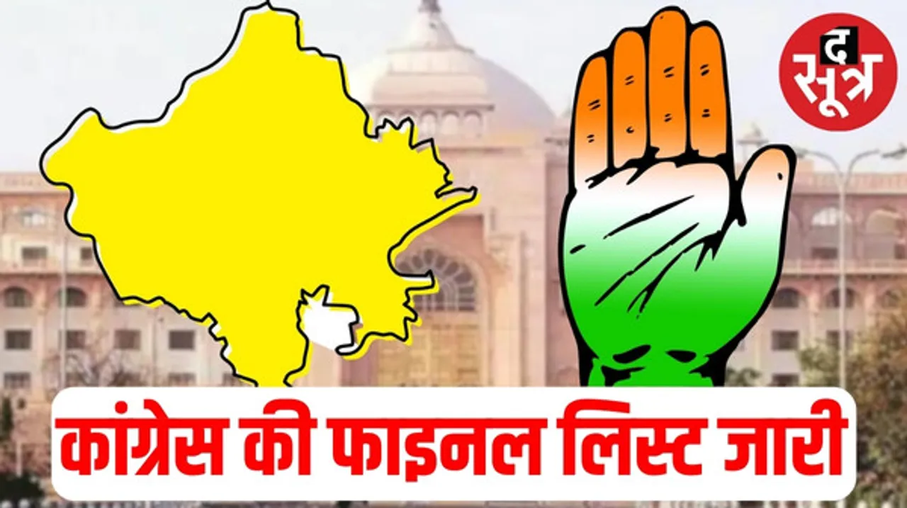 राजस्थान में कांग्रेस की सातवीं और अंतिम सूची में बाकी 21 नामों का ऐलान, कोटा उत्तर से मंत्री धारीवाल को टिकट