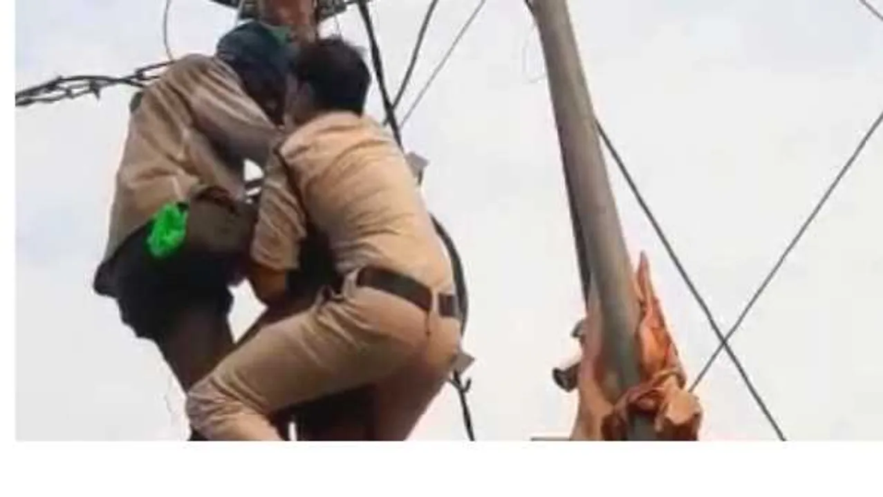 रिश्ते तार-तार: बेटे के पीटने से परेशान पिता की बिजली के खंभे पर फांसी लगाने की कोशिश