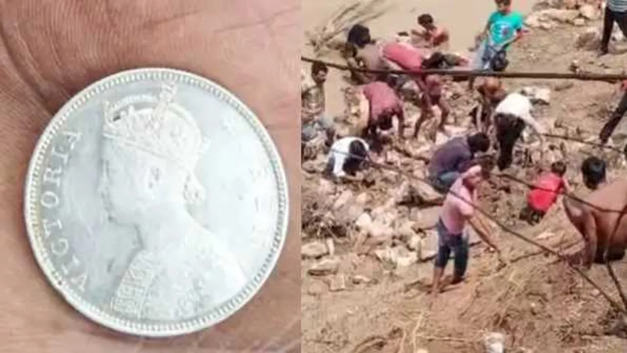 सिंध में चांदी के सिक्के: शिवपुरी में बाढ़ के पानी में बहकर आए 280 साल पुराने सिक्के
