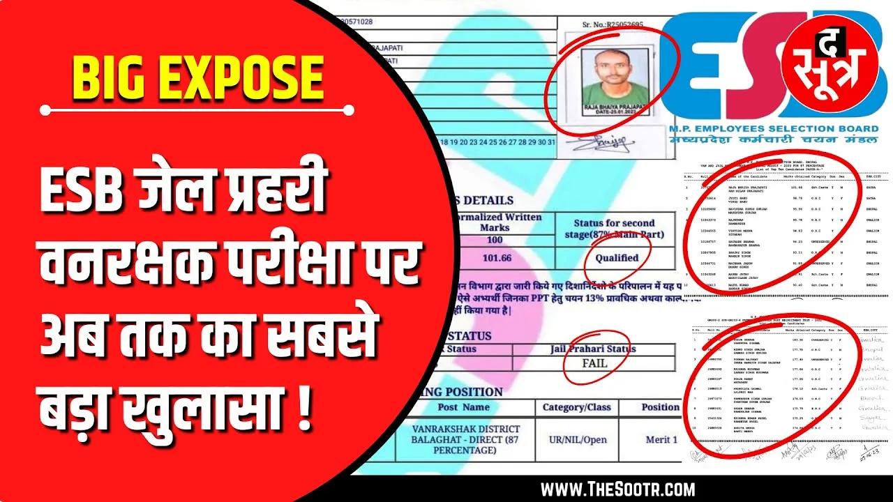 The Sootr Big Expose | जेल प्रहरी - वनरक्षक भर्ती परीक्षा पर सबसे बड़ा खुलासा | MPESB