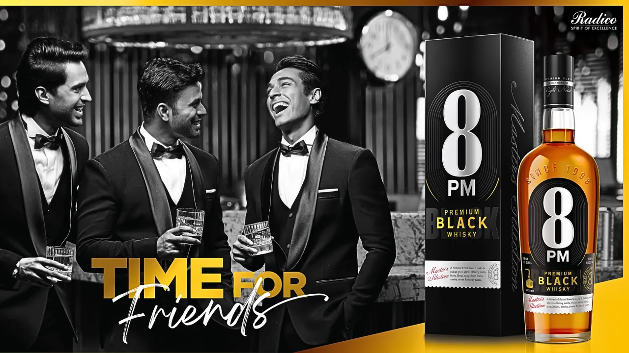 Radico unveils new look for 8PM Premium Black