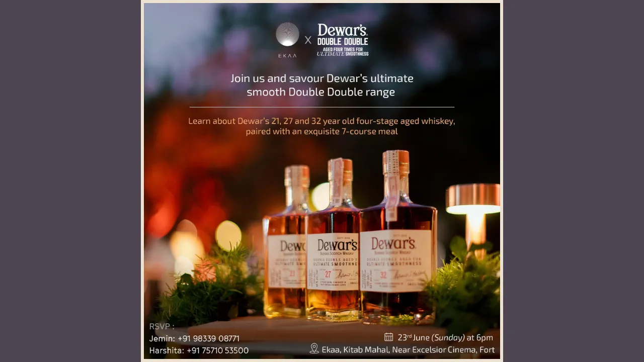 Dewar's Double Double whisky pairing dinner at Ekaa, Mumbai