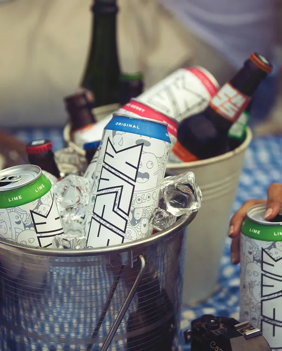 A seltzer with natural flavours