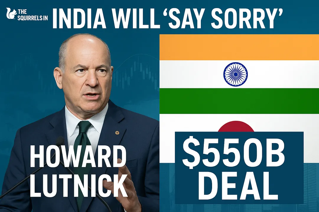 Howard Lutnick on India and Japan $550B trade deal with headline “India will say sorry”