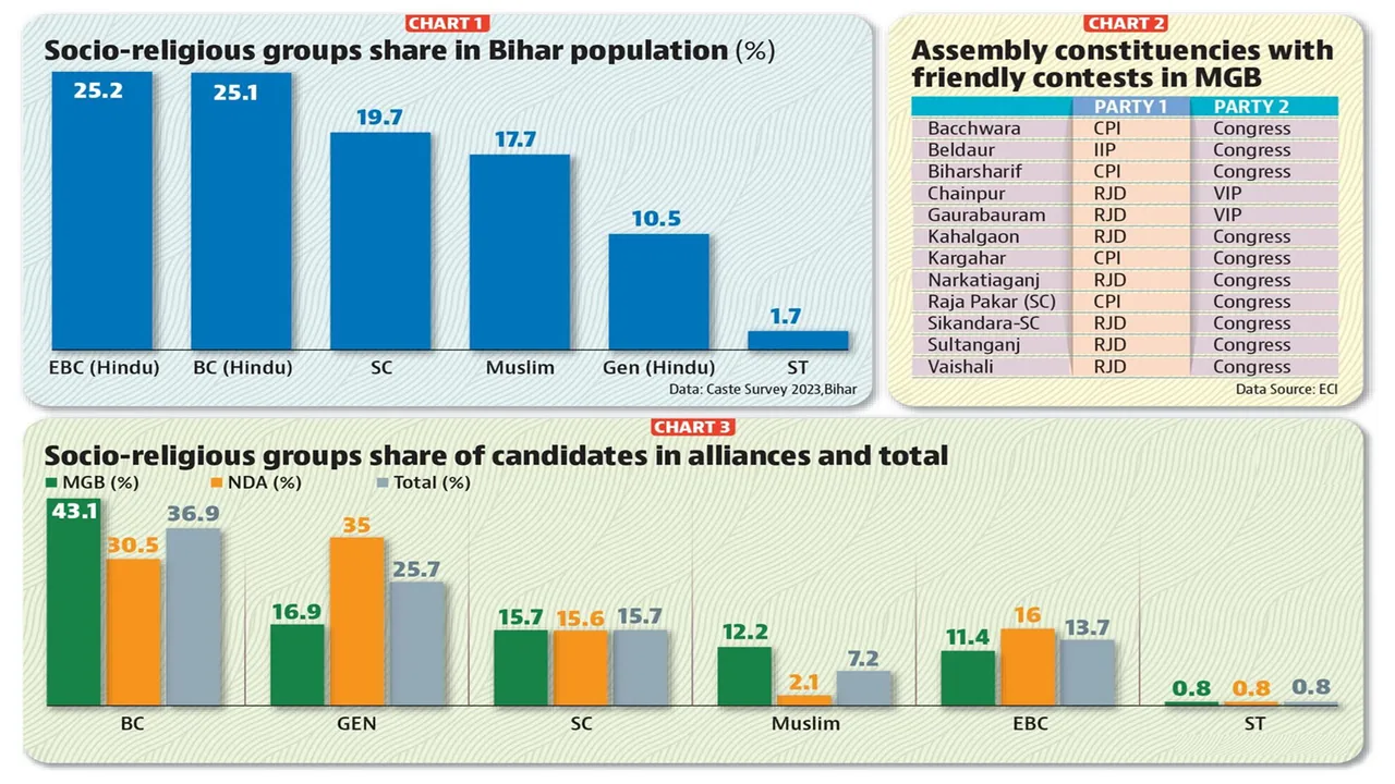 Bihar Polls Candidate Caste Composition