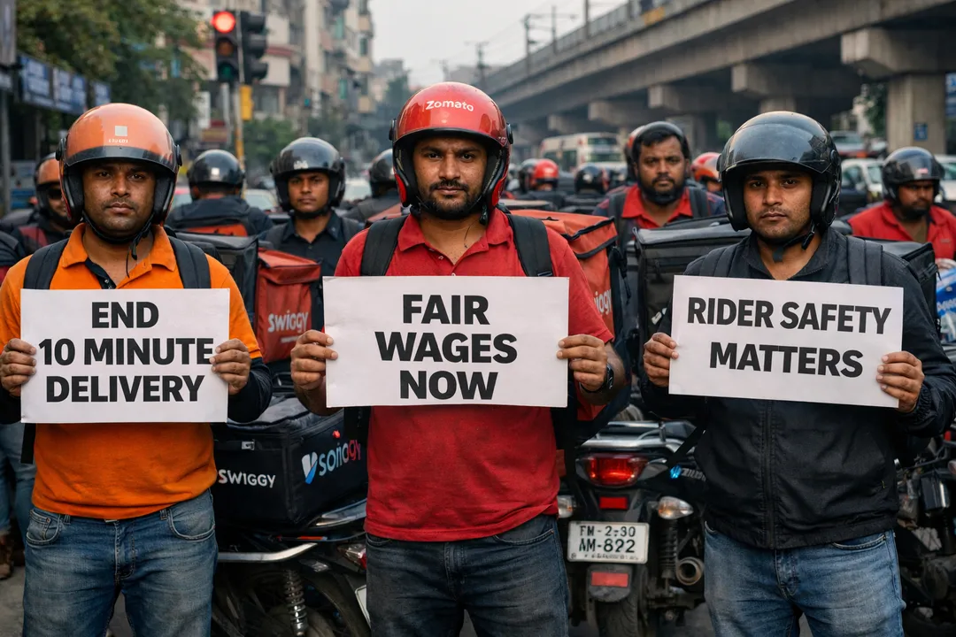  GIG WORKERS STRIKE Photograph: (AI) 
