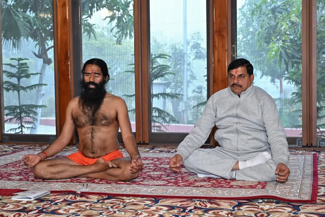 CM Mohan Yadav n Baba Ramdev