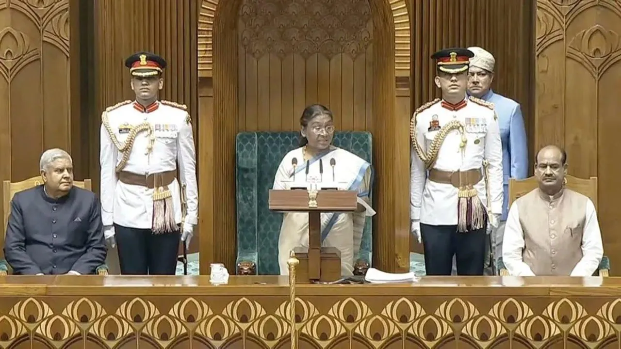 "लोकसभा बजट सत्र 2025: राष्ट्रपति के अभिभाषण में सरकारी योजनाओं की सराहना, कल पेश होगा बजट" 
