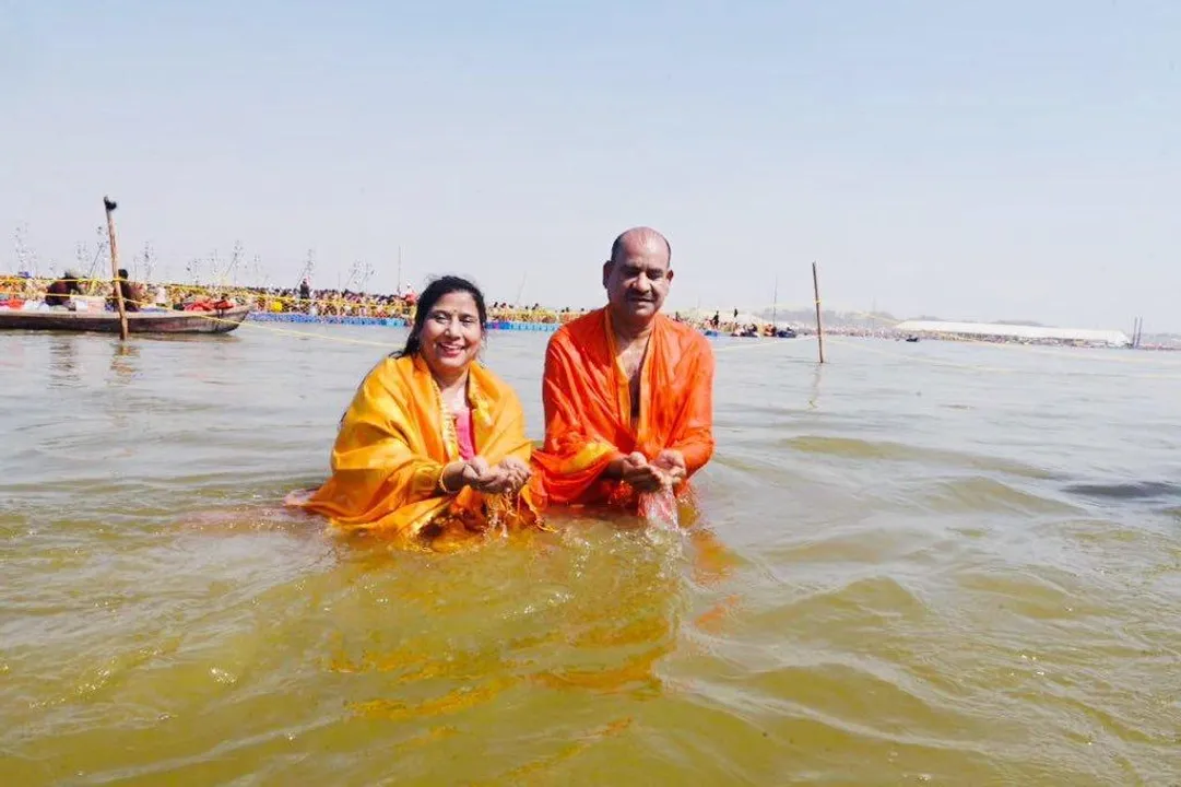  लोकसभा अध्यक्ष ओम बिड़ला ने संगम में किया पवित्र स्नान, 