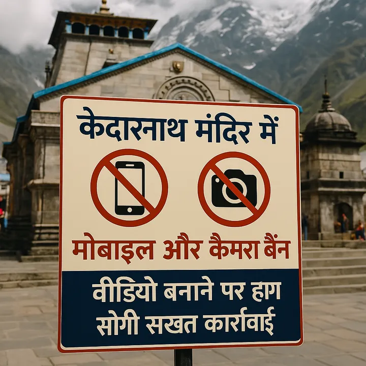   kedarnath-mandir-mobile-camera-ban-strict-action-on-video-recording 