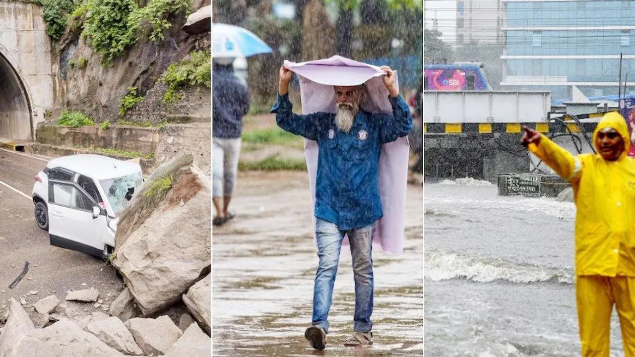  देशभर में मानसूनी तबाही: कश्मीर-हिमाचल में भूस्खलन से 4 की मौत, राजस्थान से मुंबई तक मूसलाधार बारिश; स्कूल बंद, 401 सड़कें अवरुद्ध