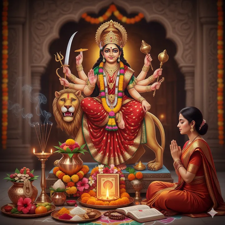  shardiya-navratri-2025-significance-katha-upay 
