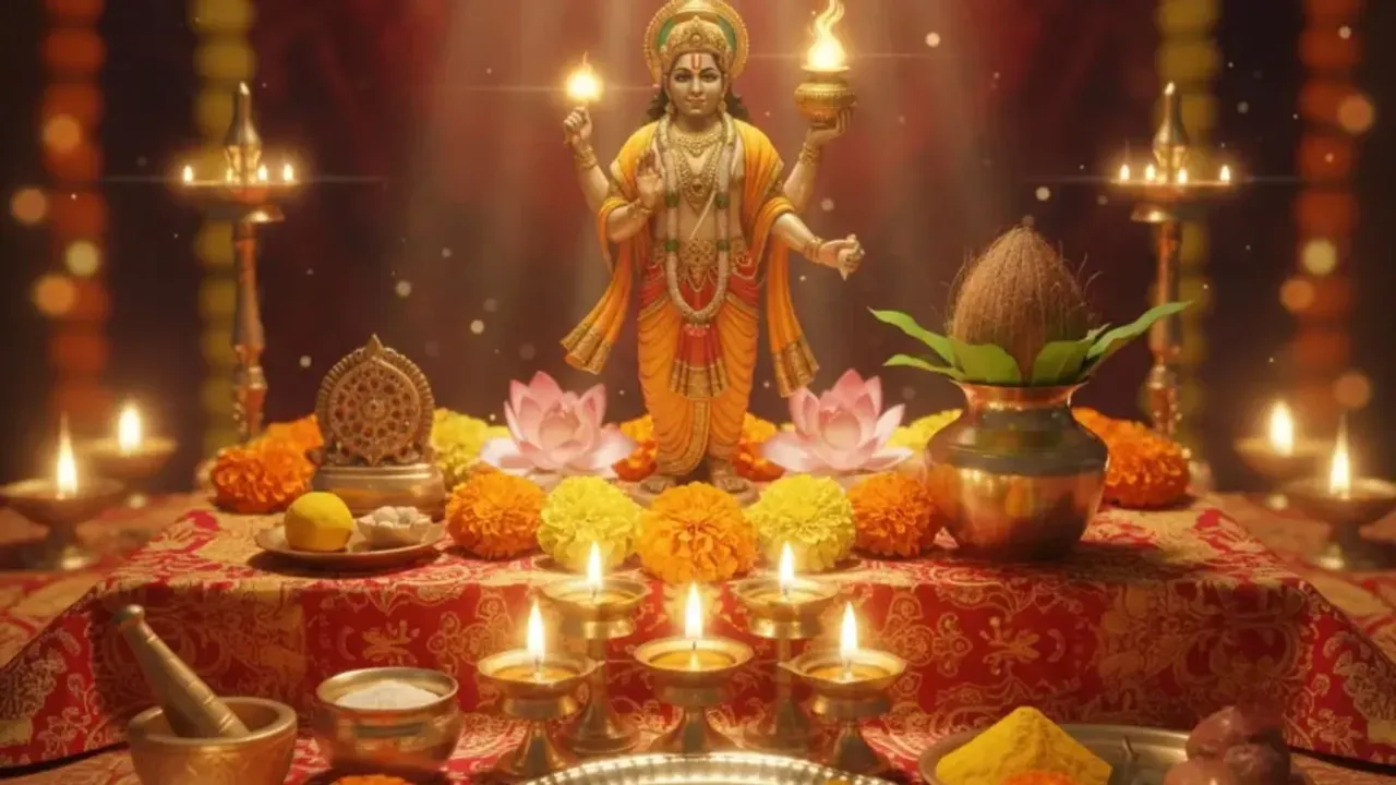  dhanteras-2025-dhanvantari-puja-health-prosperity-muhurat 