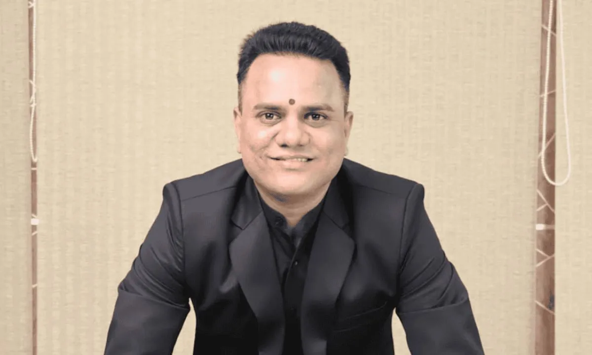  Ravindra Balu Bharti, founder of Ravindra Bharti Education Institute Pvt. Ltd. (RBEIPL), began in 2016 along with his wife, Shubhangi Bharti.  Photograph: (CredyFi) 