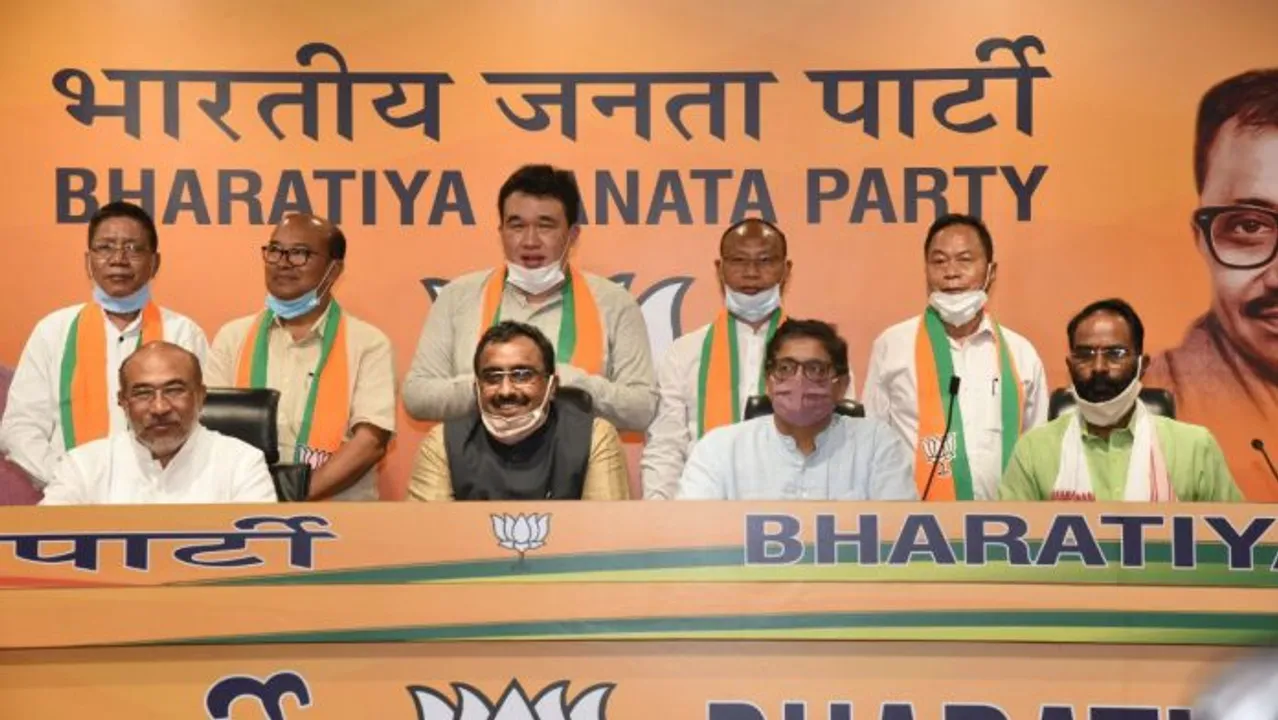  Five ex-Congress MLAs join BJP in Manipur