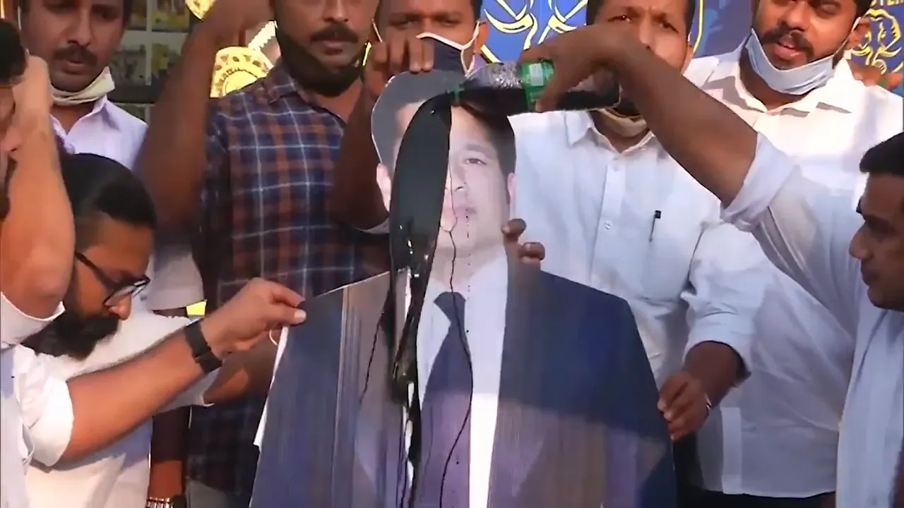  What you get for making India proud: Sachin Tendulkar's poster blackened by Congress workers in Kerala | WATCH