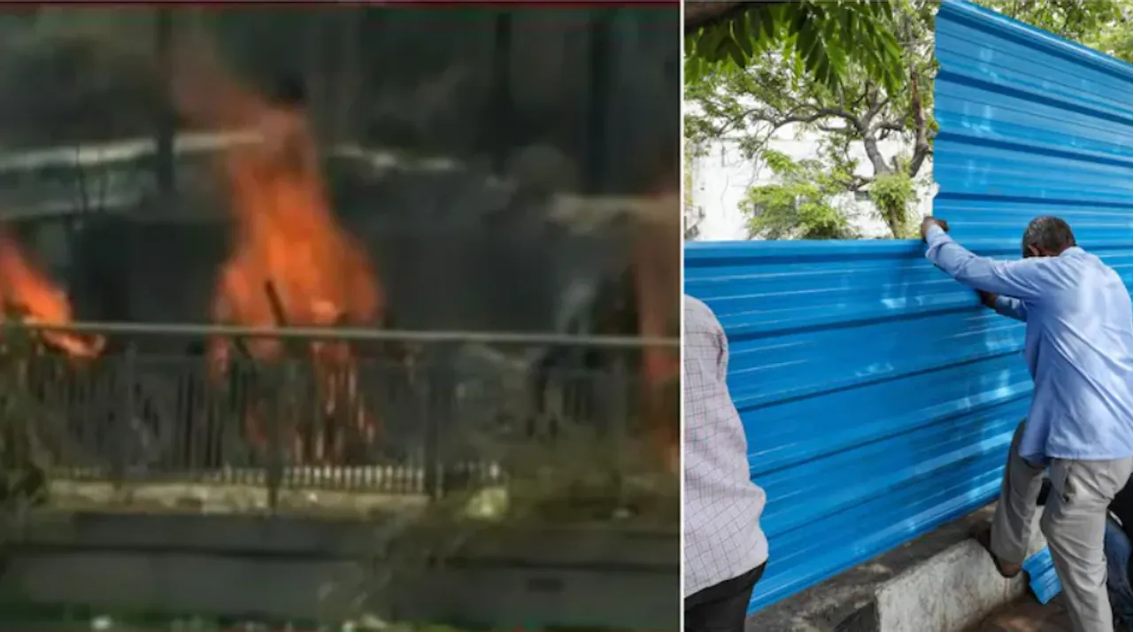  Yogi government builds fence along Crematoriums of UP to hide death toll, after scary visuals from Lucknow went viral | WATCH