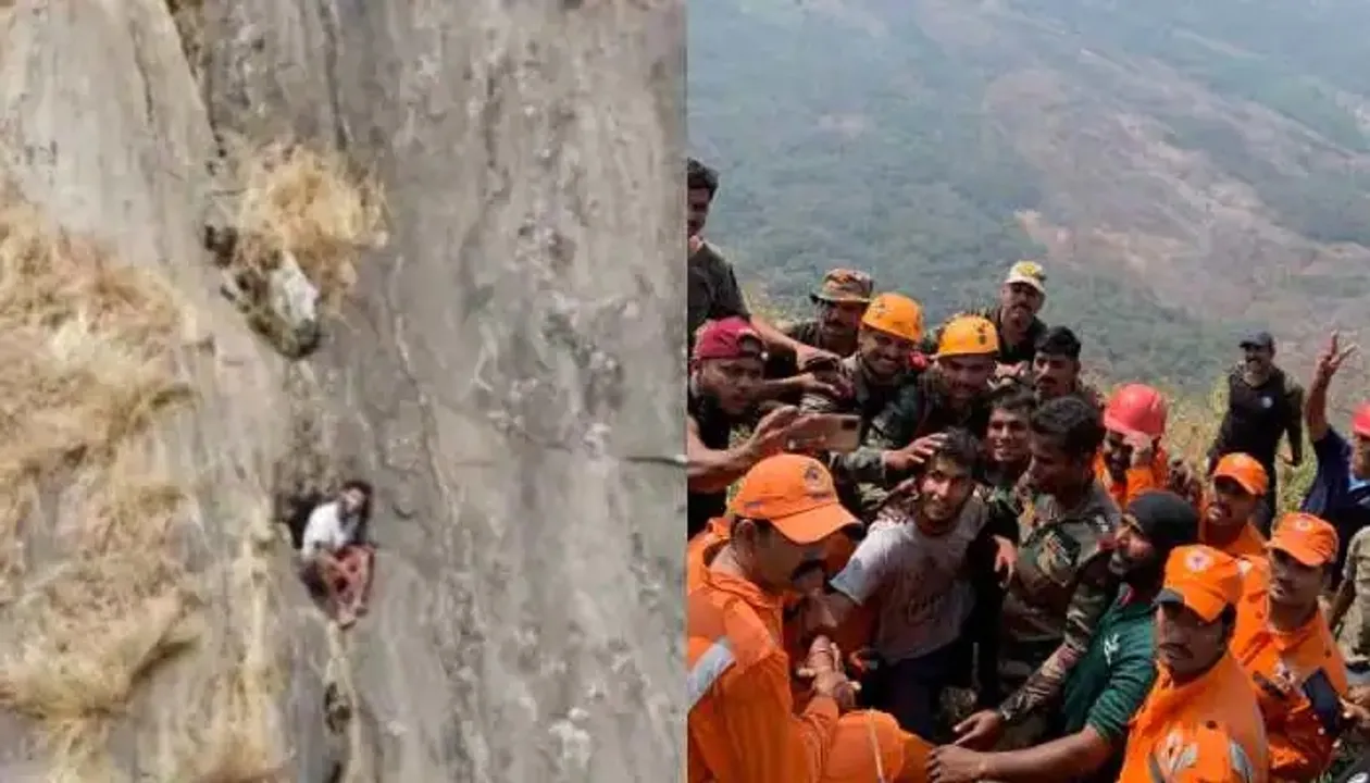  Kerala man trapped on mountain for 2 days without food & water rescued by Indian Army | WATCH
