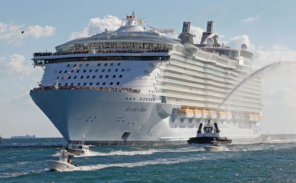  World's largest cruise ship is almost ready and sets sail for the 1st time in initial sea trial