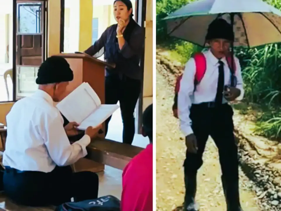  78-year-old man from Mizoram walks 3 kilometres to attend school daily