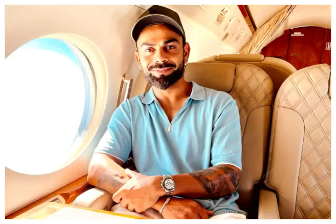  Hypocrisy ki bhi seema hoti hai! Fans troll Virat Kohli as he travels in a private jet