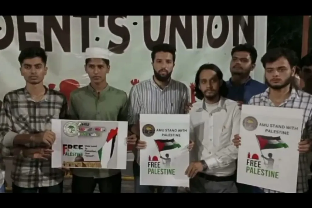  Case filed against students of Aligarh Muslim University for taking out march in support of Hamas