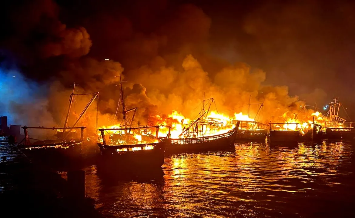  Visakhapatnam harbour fire potentially ignited by YouTuber's clash with rivals