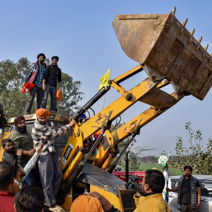  Haryana police warn JCB owners about bulldozer battle on the Shambhu border