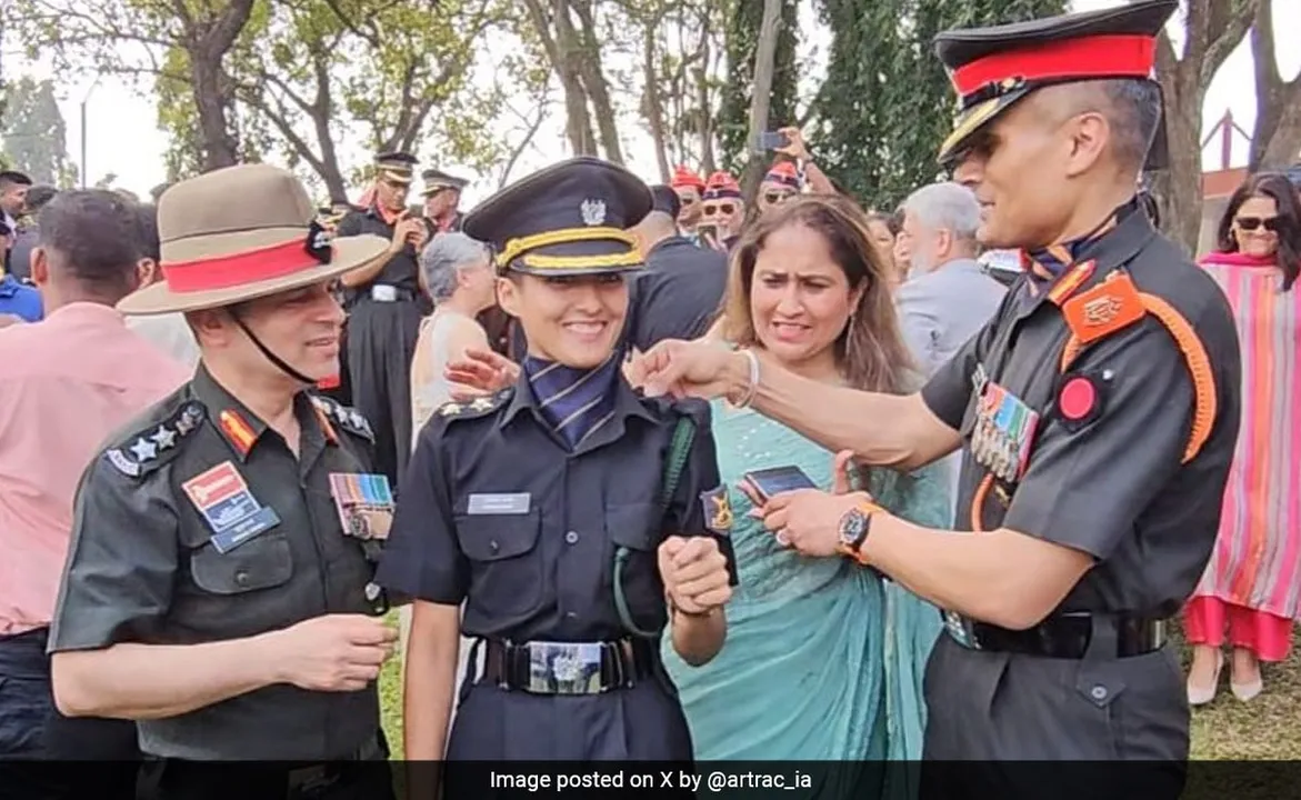  Daughter joins army 20 years after father's death inJ&K, wears his uniform