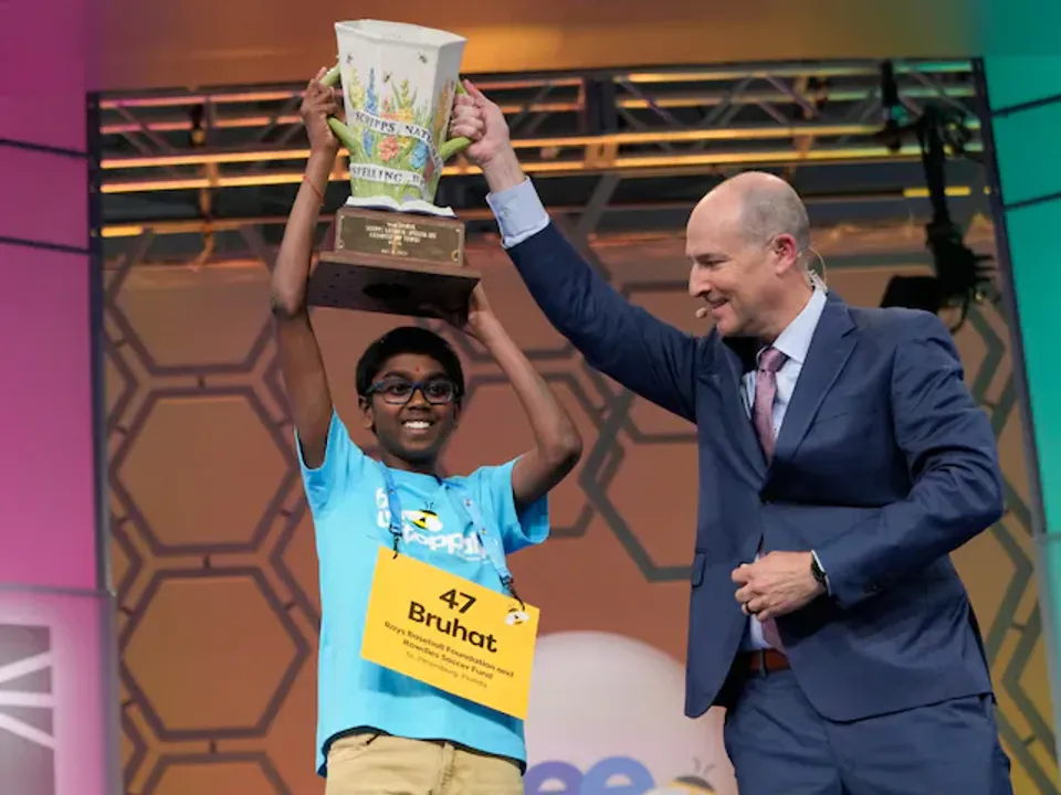  12-year-old Indian boy Bruhat Soma wins trophy in Spell Bee, takes home $50,000