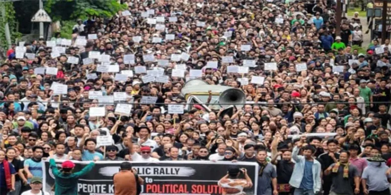  Manipur communities host mass rally seeking end of violence, Kuki-Zo tribe demands UT status