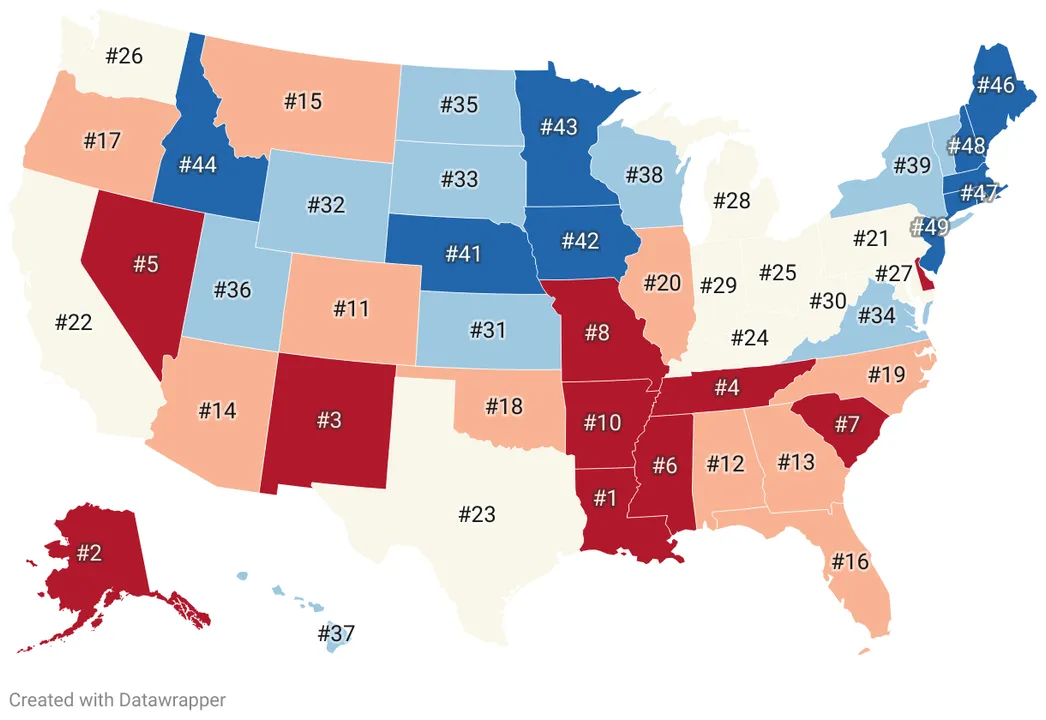 New Mexico and Louisiana top the list of most dangerous states of America: Study