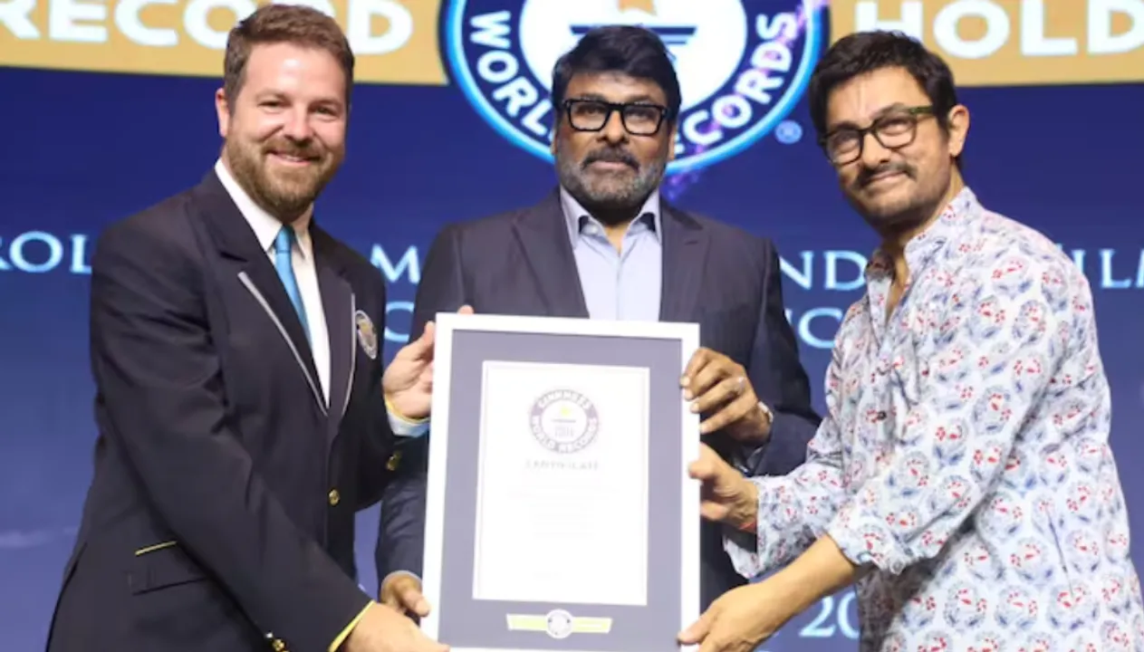  Chiranjeevi achieves Guinness record as most prolific star in Indian cinema history