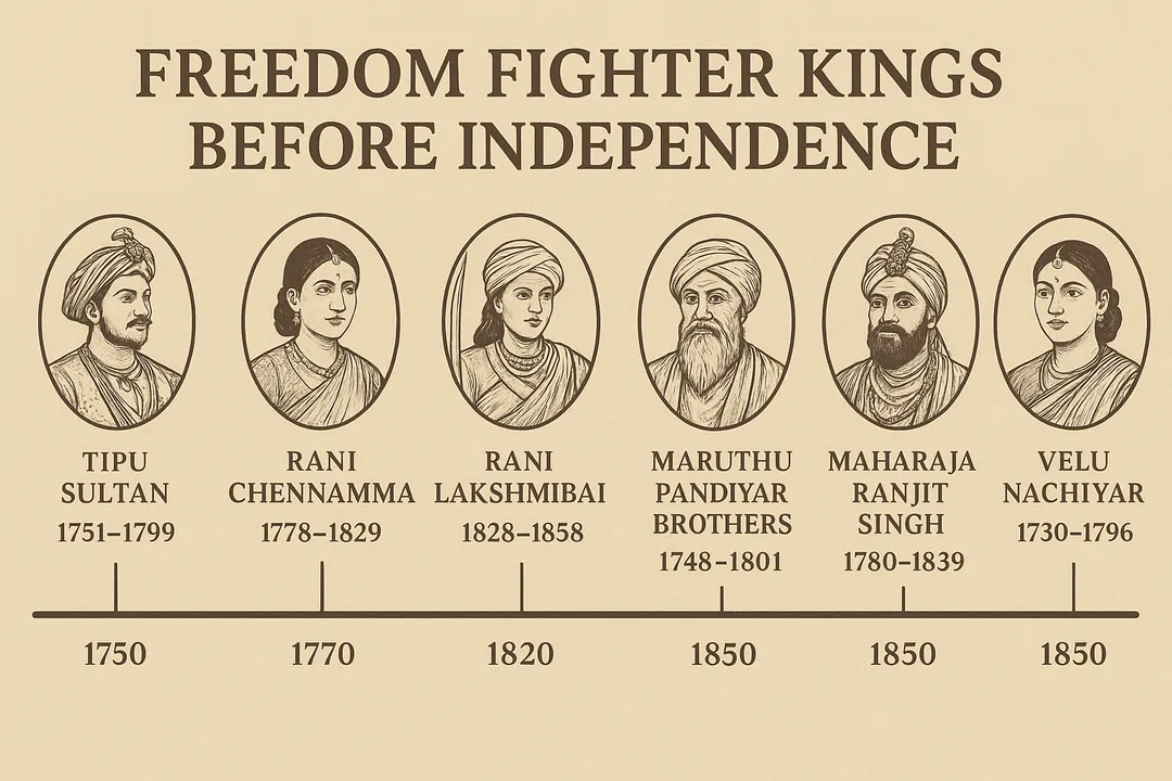  Crowned Rebels: The Forgotten Kings and Queens Who Fought for India’s Freedom Before 1947