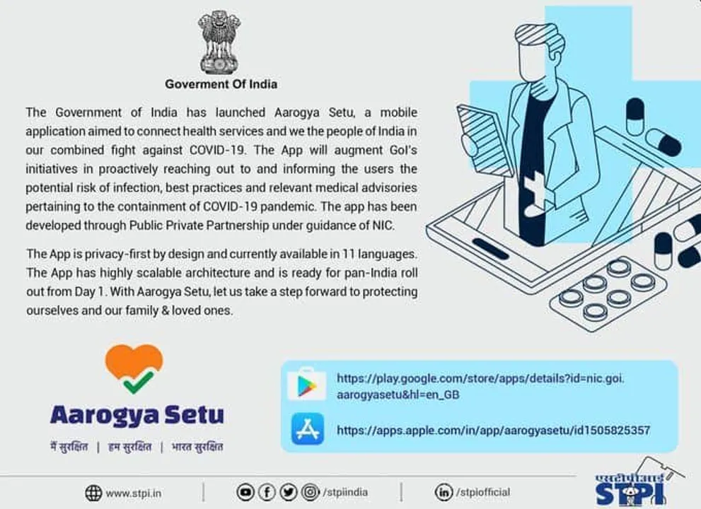 AarogyaSetu App launched by central government on covid-19 info