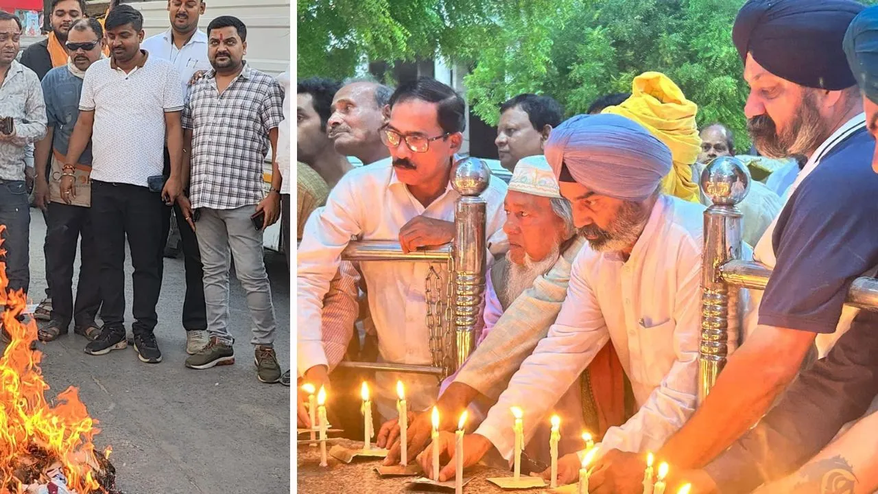 पहलगाम में पर्यटकों पर आतंकी हमला।  