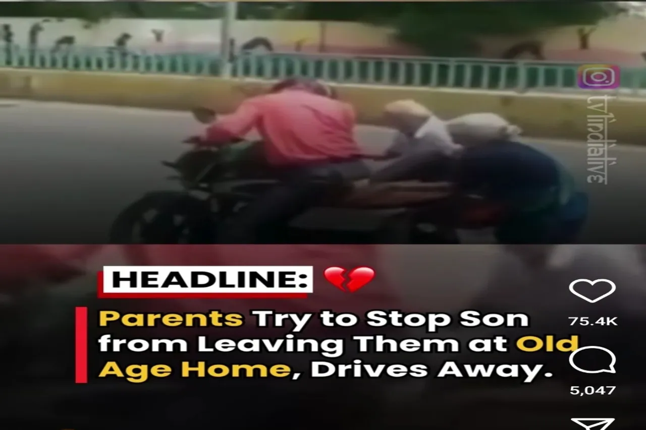 Viral Video: Selfish! Son Leaves Parents at Old Age Home... They Plead...Throws Belongings an hai d Walks Off