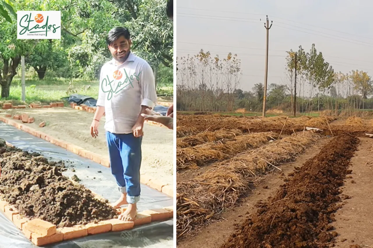Sumit Giri set up his vermicompost unit in Yamunanagar, Haryana in 2022