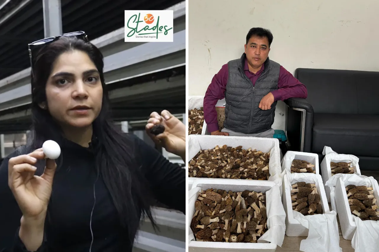 Poonam Sharma and Naveen Patwal sell mushrooms under the Planet Mushroom brand 