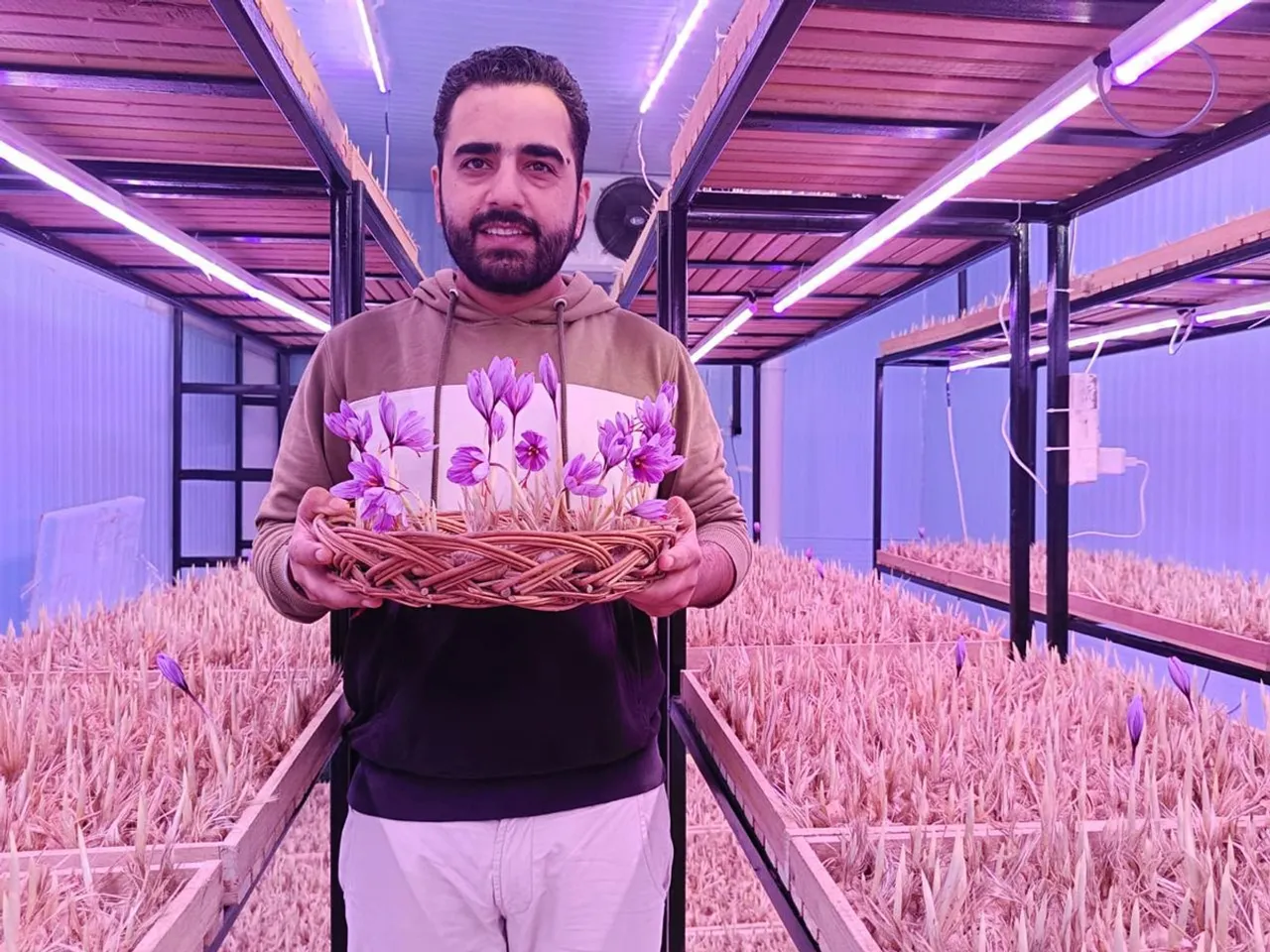 Gaurav Sabharwal at his unit Shoolini Saffron in Solan, Himachal Pradesh