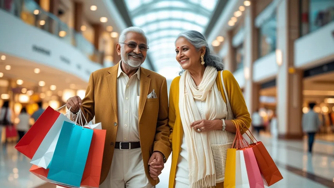 Affluent Indian senior couple