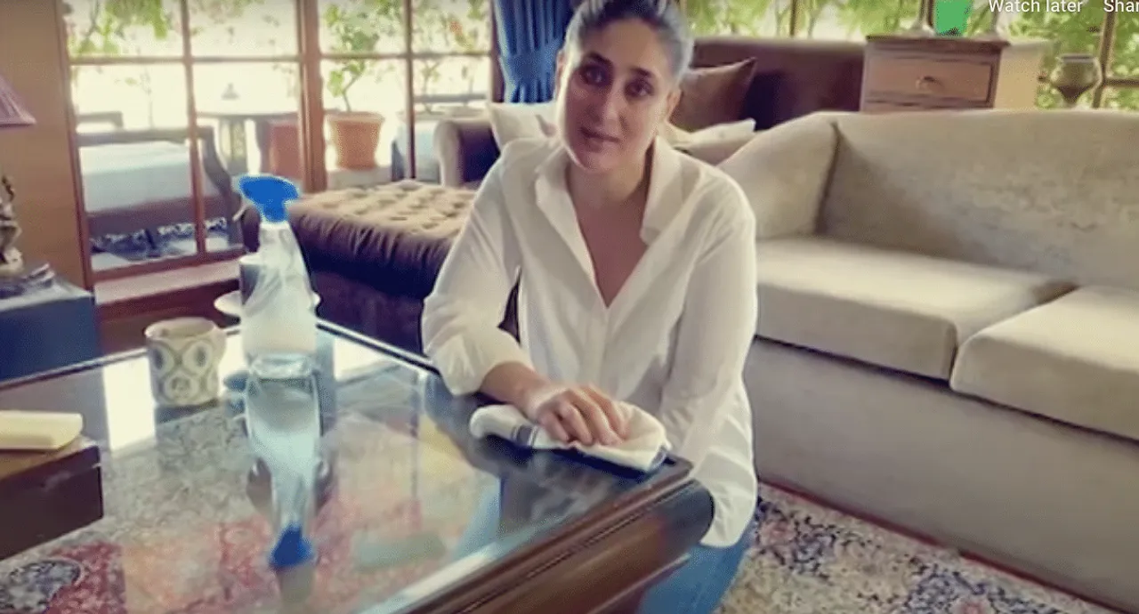 Saif Ali Khan, Kareena Kapoor tell us to disinfect surfaces with "any brand", in Lizol backed film