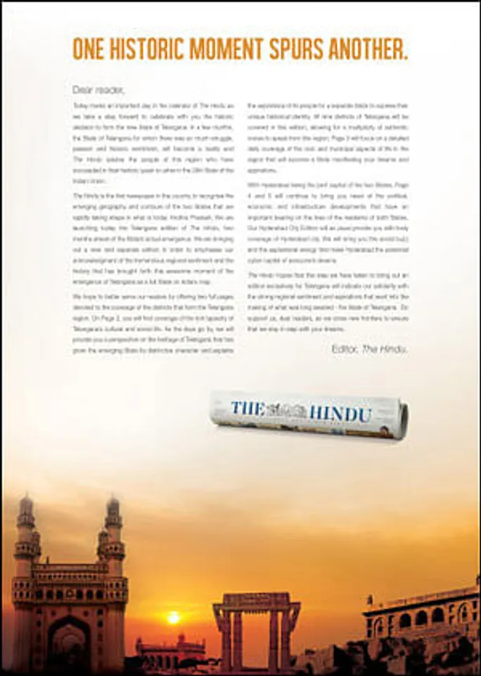 The Hindu comes up with three editions for Andhra Pradesh