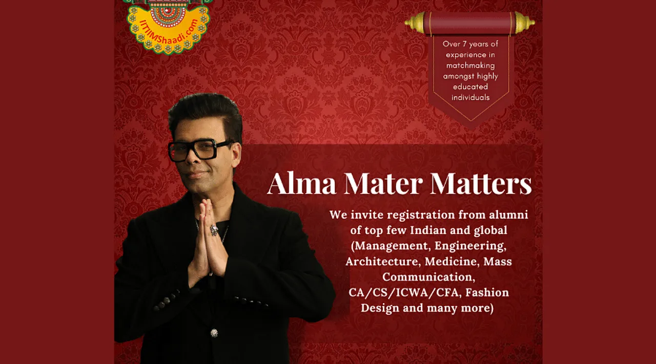 Karan Johar for IITIIMShaadi.com: What kind of heaven is this match made in?