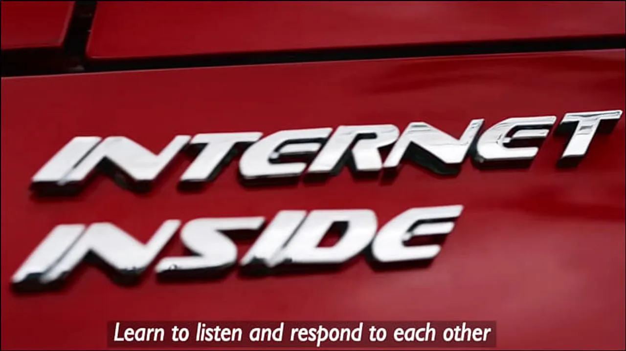A car with 'Internet Inside'