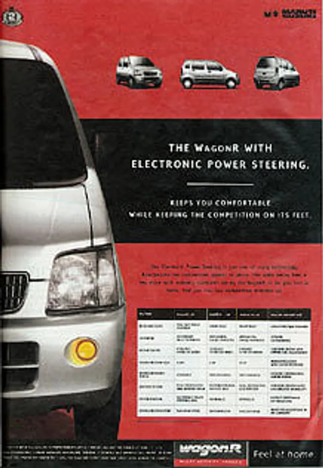 The WagonR with electronic power steering.